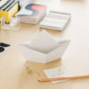 origami folding paper metal stationery pen holder boat